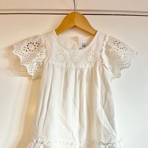 NWT Gap White Linen Eyelet Dress